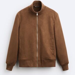 Men's Zara Brown Faux Suede Jacket